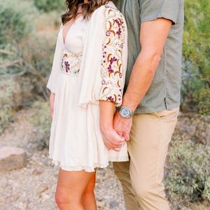 Free People Moroccan Gemstone Mini Dress. Size 4. Color: Tea Combo